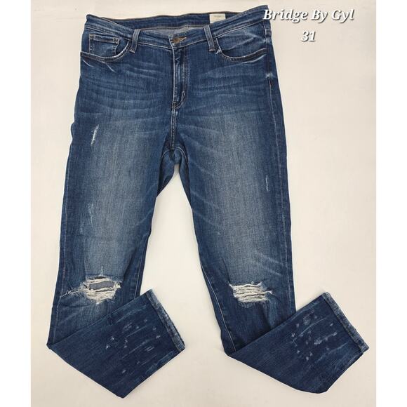 Bridge by GLY Mid Rise Ankle Skinny Jeans Women’s Size 31 - Picture 1 of 4